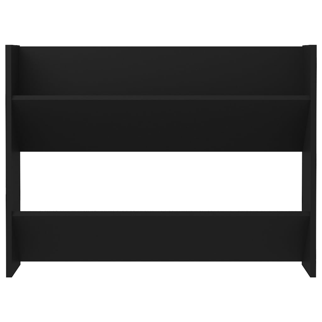 VidaXL Wandschoenenkast 80x18x60 cm bewerkt hout zwart