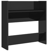 VidaXL Wandschoenenkast 60x18x60 cm bewerkt hout hoogglans zwart