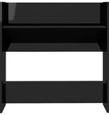 VidaXL Wandschoenenkast 60x18x60 cm bewerkt hout hoogglans zwart