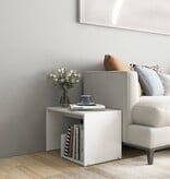 VidaXL Bijzettafel 59x36x38 cm bewerkt hout wit