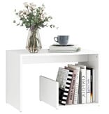 VidaXL Bijzettafel 59x36x38 cm bewerkt hout wit