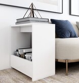 VidaXL Bijzettafel 50x26x50 cm bewerkt hout wit