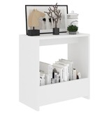 VidaXL Bijzettafel 50x26x50 cm bewerkt hout wit