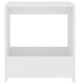 VidaXL Bijzettafel 50x26x50 cm bewerkt hout wit