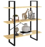 VidaXL Boekenkast met 3 schappen 100x30x105 cm massief grenenhout