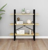 VidaXL Boekenkast met 3 schappen 100x30x105 cm massief grenenhout