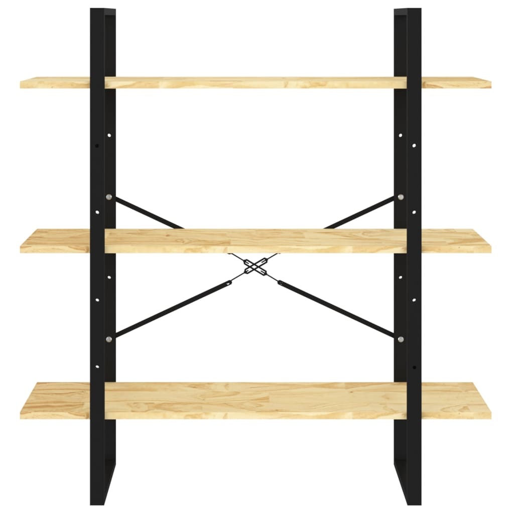 VidaXL Boekenkast met 3 schappen 100x30x105 cm massief grenenhout