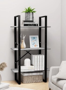 VidaXL Opbergrek 60x30x105 cm bewerkt hout betongrijs