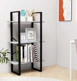 VidaXL Opbergrek 60x30x105 cm bewerkt hout betongrijs