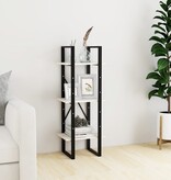 VidaXL Boekenkast met 3 schappen 40x30x105 cm massief grenenhout wit