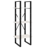 VidaXL Boekenkast met 3 schappen 40x30x105 cm massief grenenhout wit