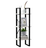 VidaXL Boekenkast met 3 schappen 40x30x105 cm massief grenenhout wit