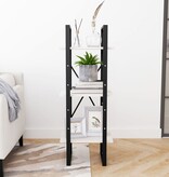 VidaXL Boekenkast met 3 schappen 40x30x105 cm massief grenenhout wit