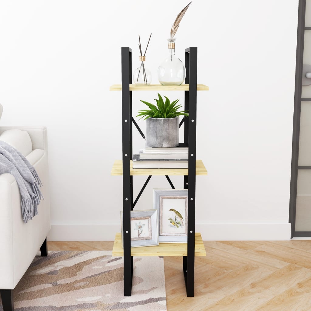 VidaXL Boekenkast met 3 schappen 40x30x105 cm massief grenenhout