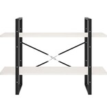 VidaXL Boekenkast met 2 schappen 100x30x70 cm massief grenenhout wit