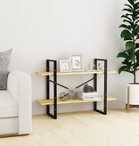 VidaXL Boekenkast met 2 schappen 100x30x70 cm massief grenenhout