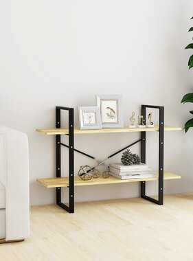 VidaXL Boekenkast met 2 schappen 100x30x70 cm massief grenenhout