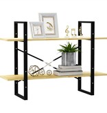 VidaXL Boekenkast met 2 schappen 100x30x70 cm massief grenenhout