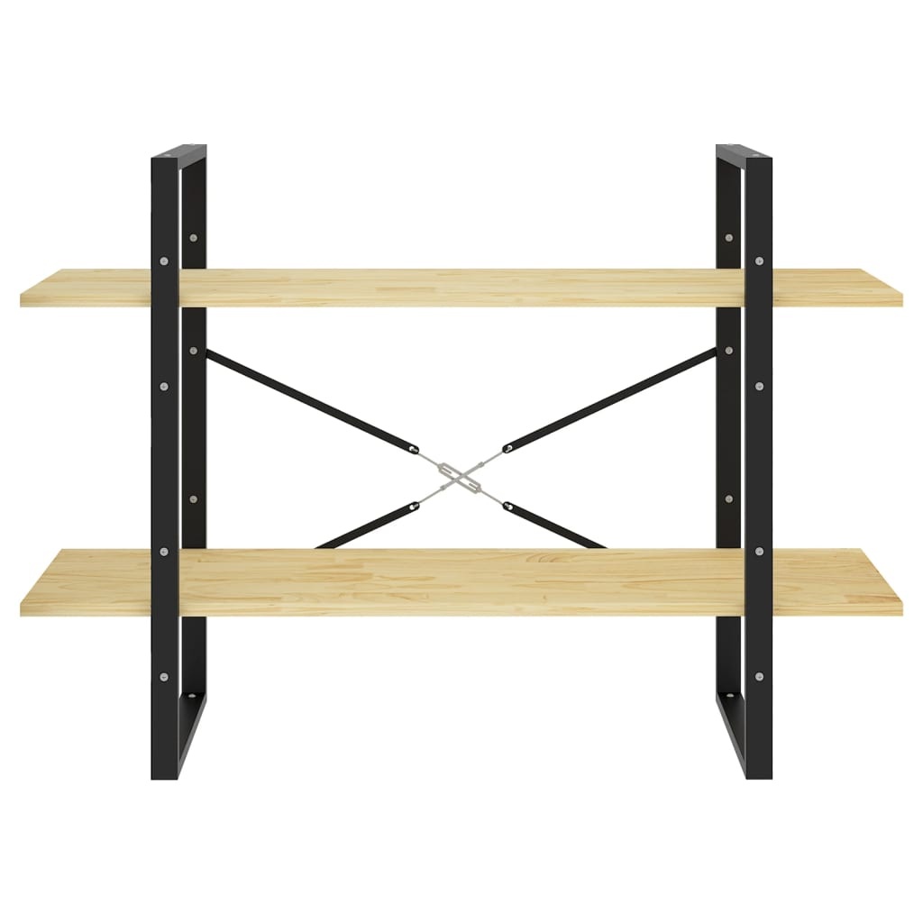 VidaXL Boekenkast met 2 schappen 100x30x70 cm massief grenenhout