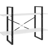 VidaXL Boekenkast met 2 schappen 100x30x70 cm spaanplaat wit