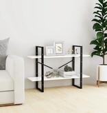 VidaXL Boekenkast met 2 schappen 100x30x70 cm spaanplaat wit