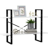 VidaXL Boekenkast met 2 schappen 100x30x70 cm spaanplaat wit