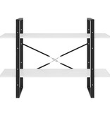 VidaXL Boekenkast met 2 schappen 100x30x70 cm spaanplaat wit