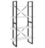 VidaXL Boekenkast met 4 schappen 80x30x140 cm spaanplaat wit