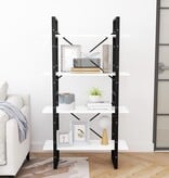 VidaXL Boekenkast met 4 schappen 80x30x140 cm spaanplaat wit