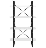 VidaXL Boekenkast met 4 schappen 80x30x140 cm spaanplaat wit