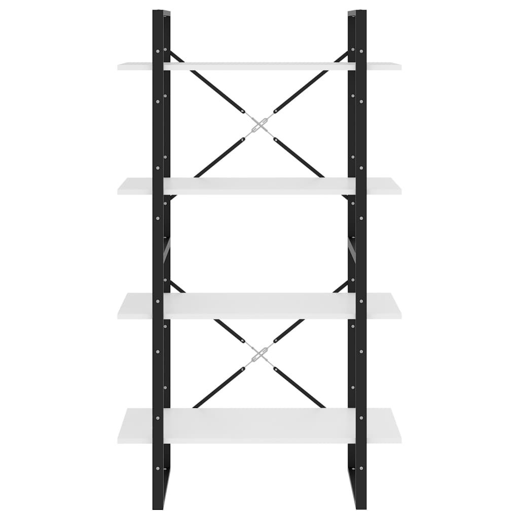 VidaXL Boekenkast met 4 schappen 80x30x140 cm spaanplaat wit