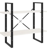 VidaXL Boekenkast met 2 schappen 80x30x70 cm massief grenenhout wit