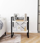 VidaXL Boekenkast met 2 schappen 80x30x70 cm massief grenenhout wit