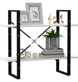 VidaXL Boekenkast met 2 schappen 80x30x70 cm massief grenenhout wit