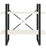 VidaXL Boekenkast met 2 schappen 80x30x70 cm massief grenenhout wit