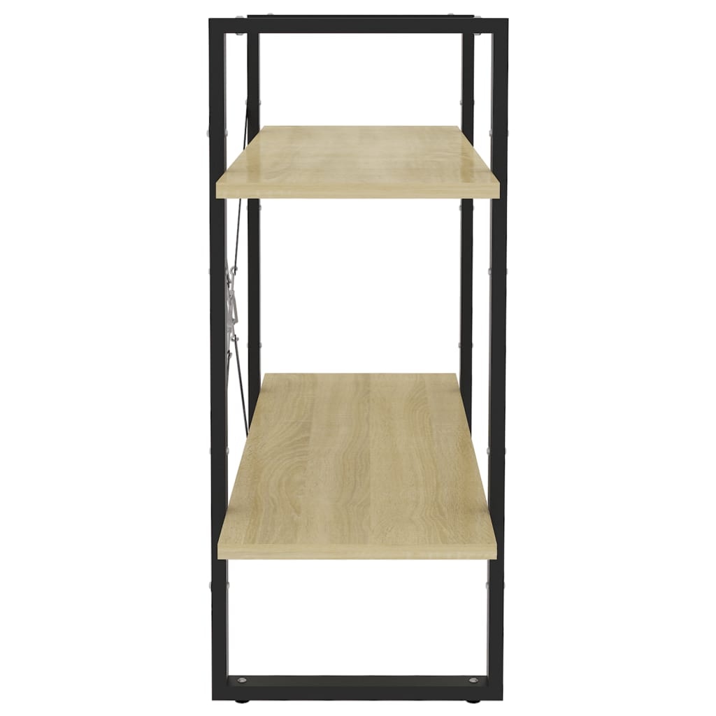 VidaXL Boekenkast met 2 schappen 80x30x70 cm spaanplaat sonoma eiken