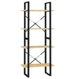VidaXL Boekenkast met 4 schappen 60x30x140 cm massief grenenhout