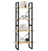 VidaXL Boekenkast met 4 schappen 60x30x140 cm massief grenenhout