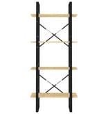 VidaXL Boekenkast met 4 schappen 60x30x140 cm massief grenenhout