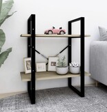 VidaXL Boekenkast met 2 schappen 60x30x70 cm spaanplaat sonoma eiken