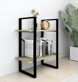 VidaXL Boekenkast met 2 schappen 60x30x70 cm spaanplaat sonoma eiken