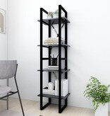 VidaXL Boekenkast met 4 schappen 40x30x140 cm bewerkt hout grijs
