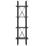 VidaXL Boekenkast met 4 schappen 40x30x140 cm bewerkt hout grijs