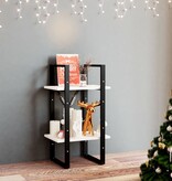 VidaXL Boekenkast met 2 schappen 40x30x70 cm massief grenenhout wit