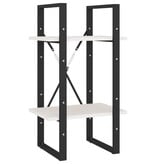 VidaXL Boekenkast met 2 schappen 40x30x70 cm massief grenenhout wit