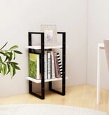VidaXL Boekenkast met 2 schappen 40x30x70 cm massief grenenhout wit