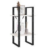 VidaXL Boekenkast met 2 schappen 40x30x70 cm massief grenenhout wit