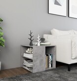 VidaXL Bijzettafel 50x50x45 cm bewerkt hout betongrijs