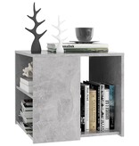 VidaXL Bijzettafel 50x50x45 cm bewerkt hout betongrijs