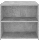 VidaXL Bijzettafel 50x50x45 cm bewerkt hout betongrijs